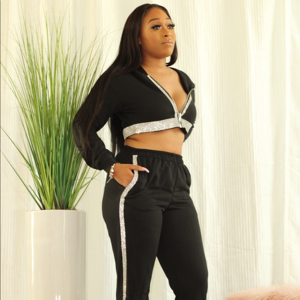 2 Piece Bling Pants Set